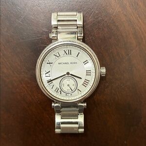 Michael Kors Silver Roman Numeral Watch
